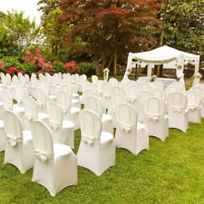 Washable Wedding/Banquet Chair Covers Full Seat Cover Black and White 50-100pcs