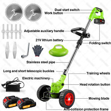 Cordless Electric Weed Lawn Eater Edger Yard Grass String Trimmer Cutter Mower