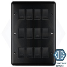 Matt black screwed switches - matt,