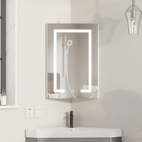 Corner bathroom mirror - corner,