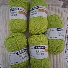 Patons Fairytale Soft DK Baby Knitting Yarn 5 × 50g Balls (Shade - Lime 6315)