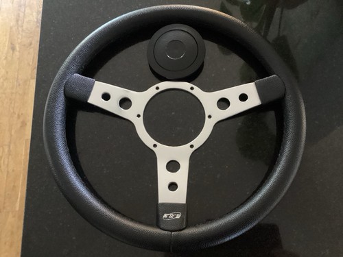 Leather steering wheel - leather, fits