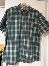 Mantaray Men's Short Sleeve Cotton Shirt Dark Green Size XL Excellent Condition