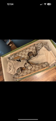 Gucci monogram sandals unisex