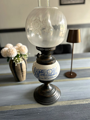 Duplex vintage oil - lamp,