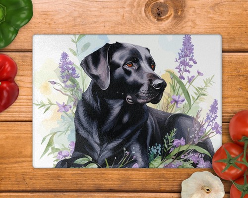 Labrador purple flowers glass - labrador,