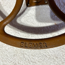 Vintage Antique Cast Iron Turning FlyWheel Stamped Elemer Singer Sewing Machine