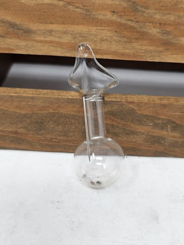 Antique tiny glass lapel - glass, vase