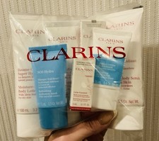 clarins gift set body & face   Cream lotion scrub & mask  X  7 Product