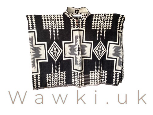 Alpaca poncho geometric - poncho,