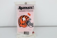 Deadstock Vtg 90s Rainmate II Cincinnati Bengals Football Rain Poncho Jacket OS