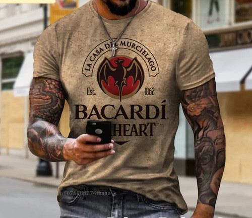 Gold men bacardi rum - bacardi, pattern