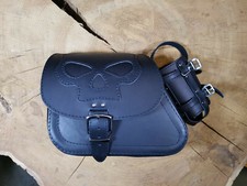 Saddlebag Dyna Skull Black