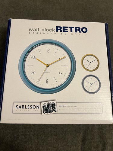 Karlsson grey blue retro - blue, wall