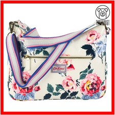 Cath Kidston Curved Shoulder Bag Cross Body Strap Floral Eiderdown Rose CQ18
