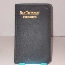 Holy Bible KJV Nelson 2682 blk Cowhide 1901 Ref. King James VTG 1901 hand size.