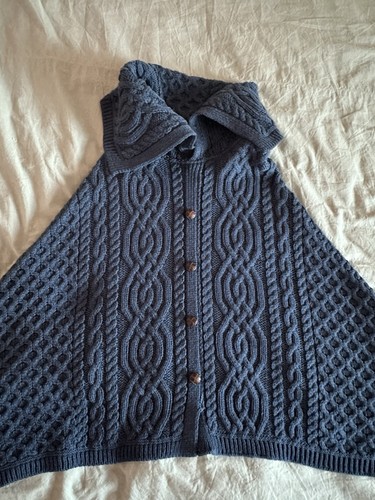 100 merino wool poncho made - wool,