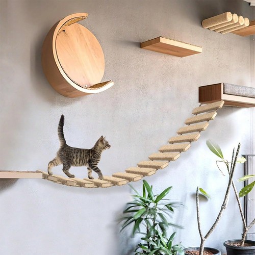 40in wooden cat climbing - cat,