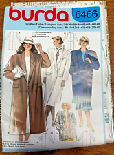 Burda 6466 Coat & Jacket  Sewing Pattern sizes 8-22 Cut to largest size - used