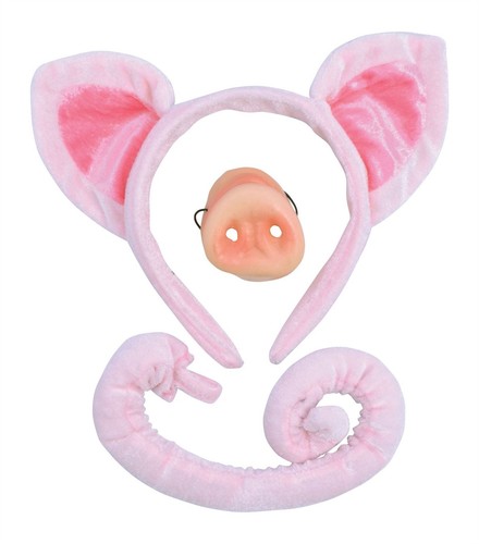 Adult child pig - child, ears,nose