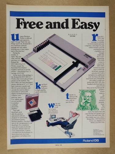 1984 roland dxy 800 - dg, plotter