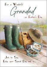 Doodlecards Grandad Fathers Day Card Fishing