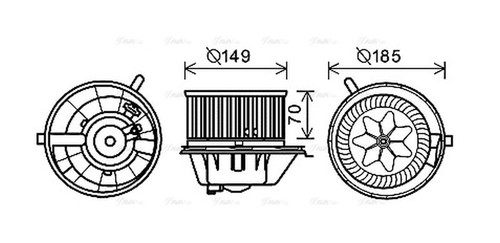 Ava cabin fan blower - cabin, motor