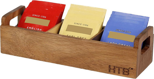 Acacia wood small tea bag - wood,