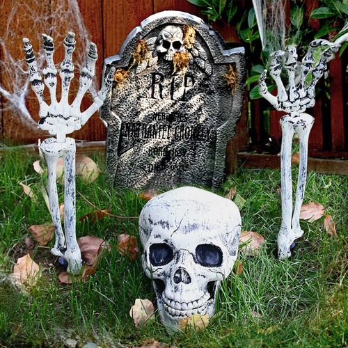 Halloween plastic skull - plastic,