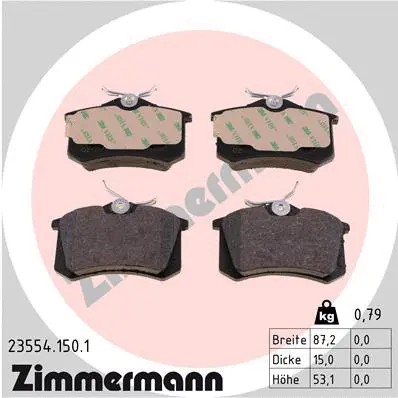 Rear brake pad set - rear,