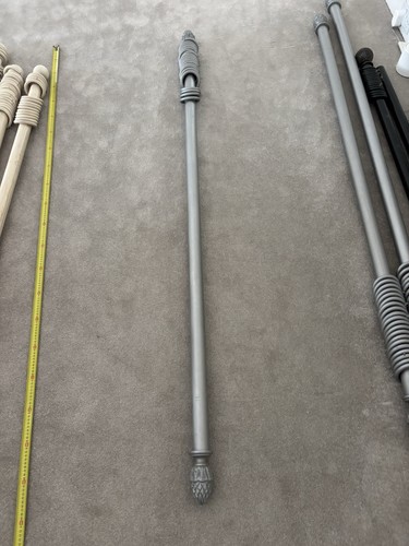 Wooden curtain pole silver - curtain, pole,