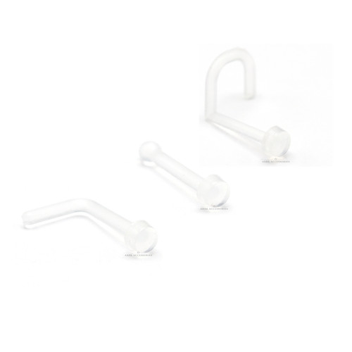 3pcs invisible flat disk nose - invisible,