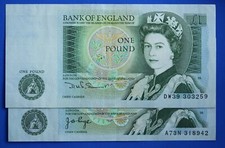 2x Bank of England, One pound