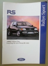 FORD RS RANGE 1992 UK Mkt Brochure Sierra Sapphire Cosworth Fiesta RS1800 Escort