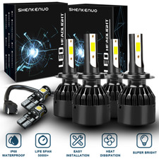 For Audi A5 H7 Super White 55w LED Headlight Bulbs 501 499 Upgrade Set 477 Car