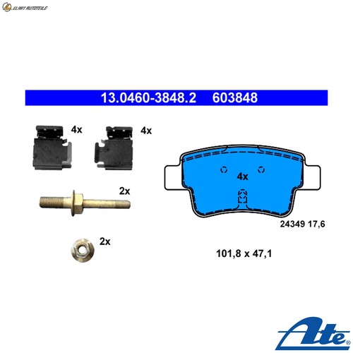 Brake pad set disc brake