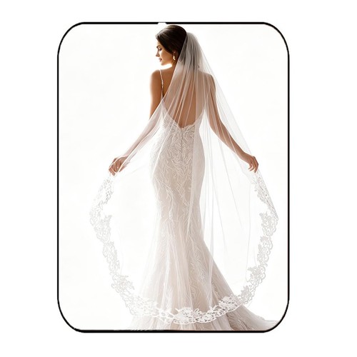 Lace wedding veil tier - wedding,