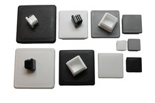 Square White Plastic End Caps