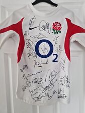 2003 England Rugby World Cup Squad Signed Shirt, Champions *PHOTO PROOF + COA*