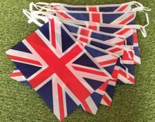 Kings Coronation Union Jack Bunting 20ft 12 Fabric Flag Decorative Party Bunting