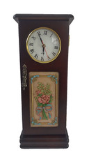 Trinket With Clock & Open with Music Fireplace Mantel Clock Jewellery Box Workin