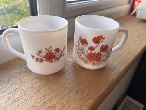 Arcopal scania poppy mugs - x, 2