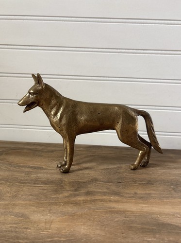 Brass german shepherd - german, alsatian