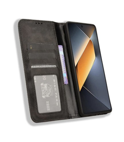 Flip leather wallet - leather, case