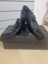 Bertie Mens Bezra Patent Leather Shoes Size 7