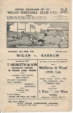 RUGBY LEAGUE PROGRAMME - Wigan