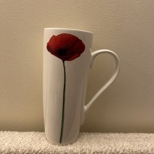 1 POPPY DESIGN TALL/SKINNY LATTE COFFEE  MUG FROM DUNELM - See Description 