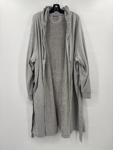Dude robe mens gray - robe, cotton