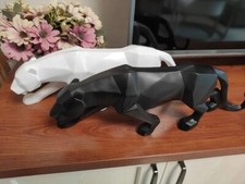 Large Size Panther Statue Animal Figurine Leopard Sculpture Fun Home Decoration