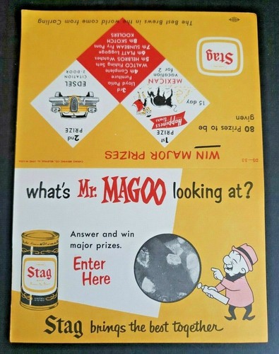 1955 stag beer magoo flat - 1955,